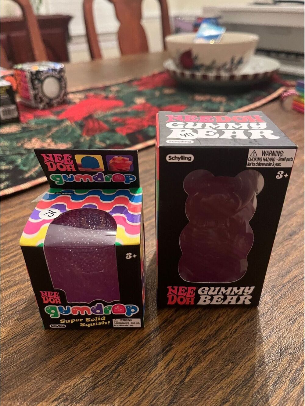 Purple Authentic NeeDoh 2-Pack – Gumdrop & Gummy Bear Squishies